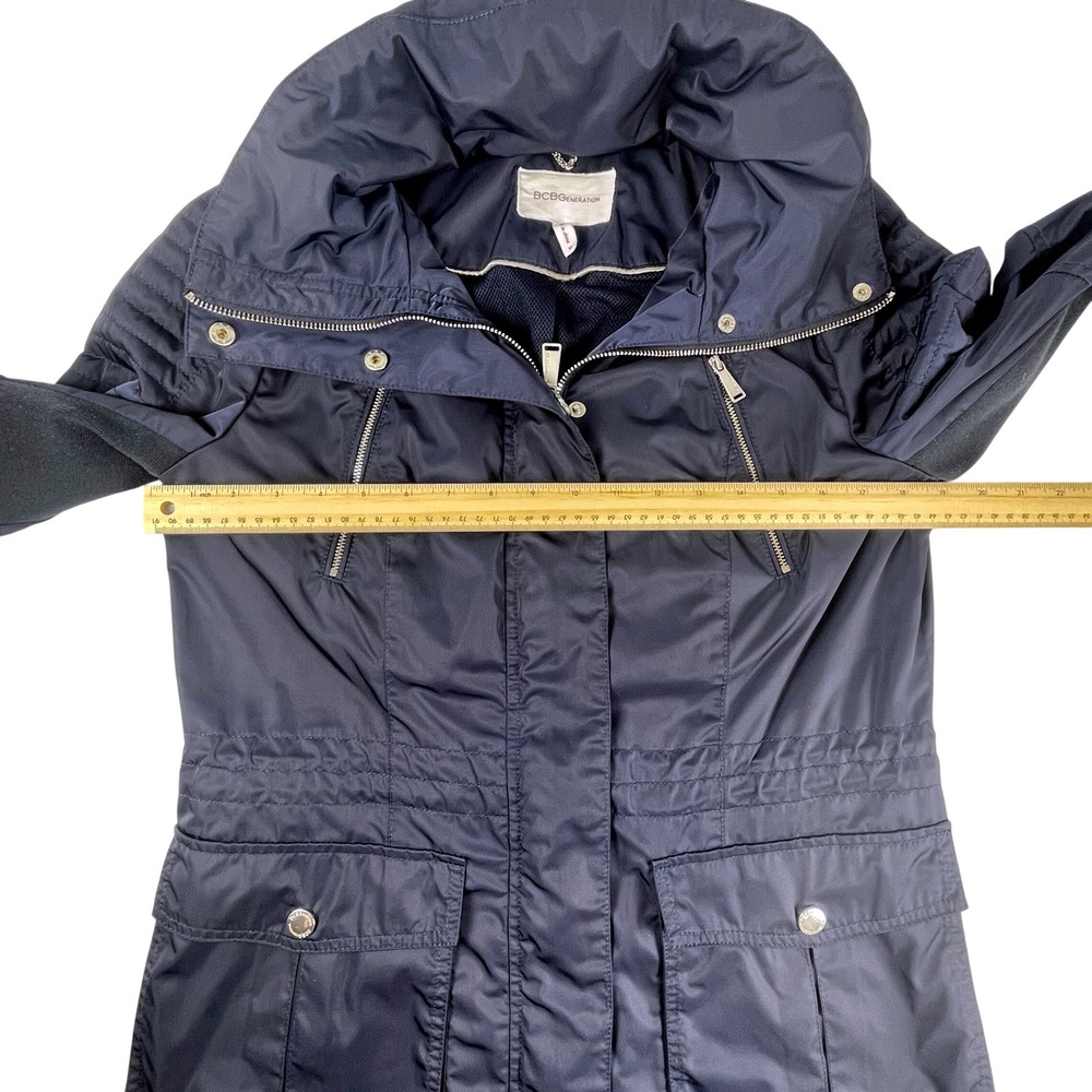 BCBGeneration Hooded Utility Anorak Rain Jacket Size M - Picture 9 of 10